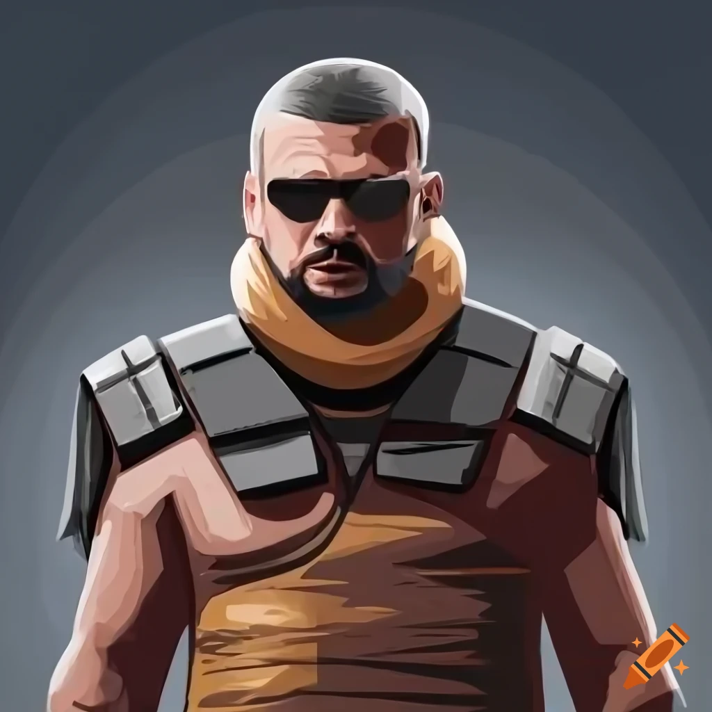modern interpretation of a gladiator in a gritty urban setting