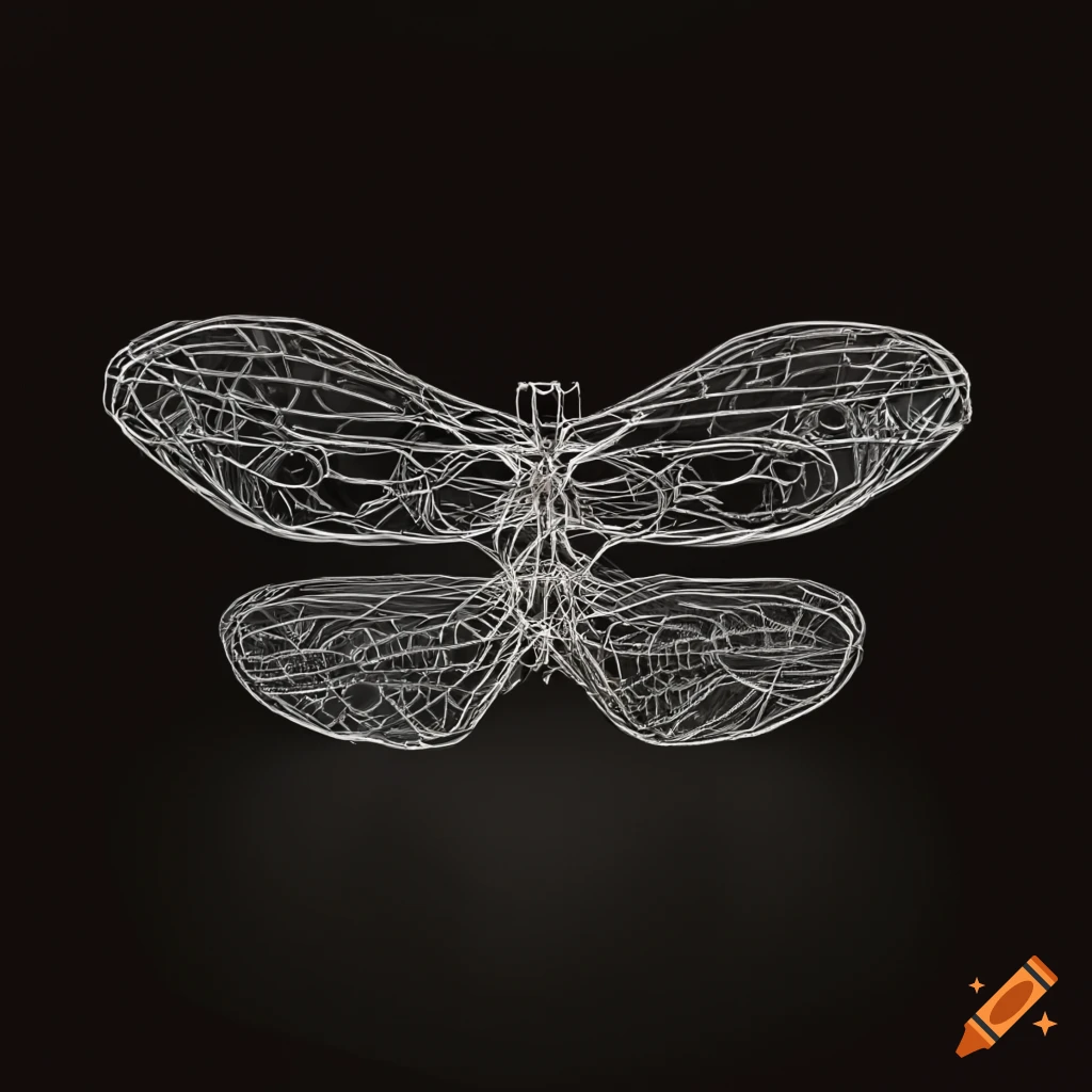 wireframe representation of a cicada