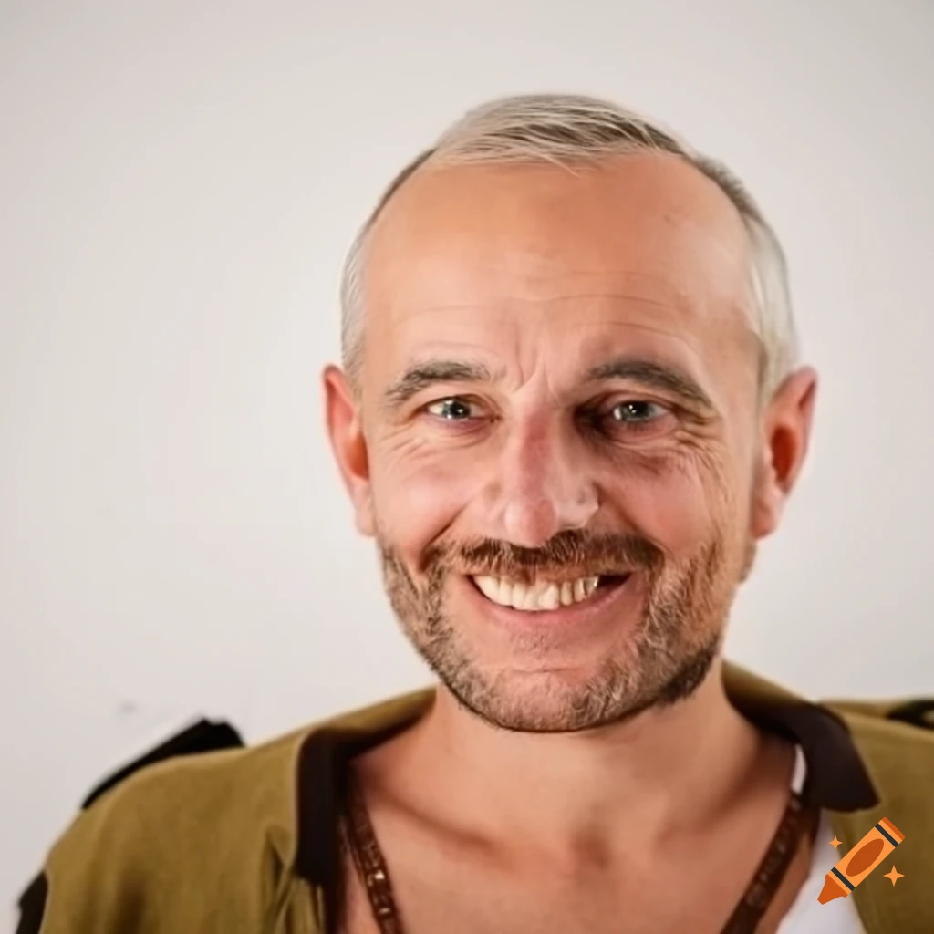 portrait of a smiling German man in casual attire