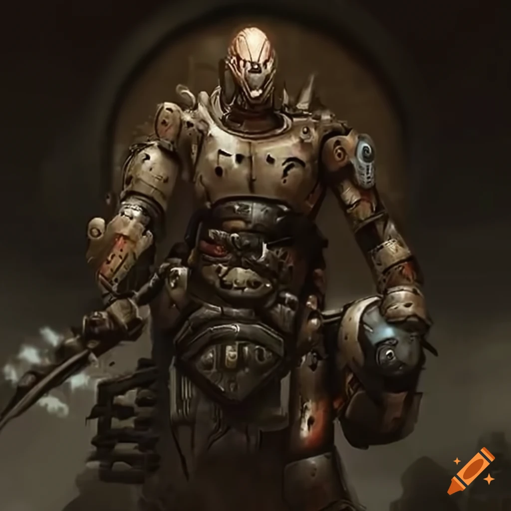 image of a Cyborg Warrior with a hoverjeep