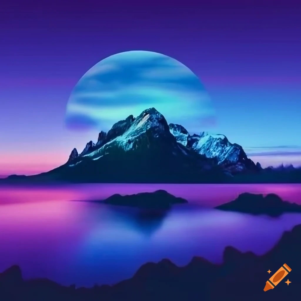 dreamy and colorful landscape