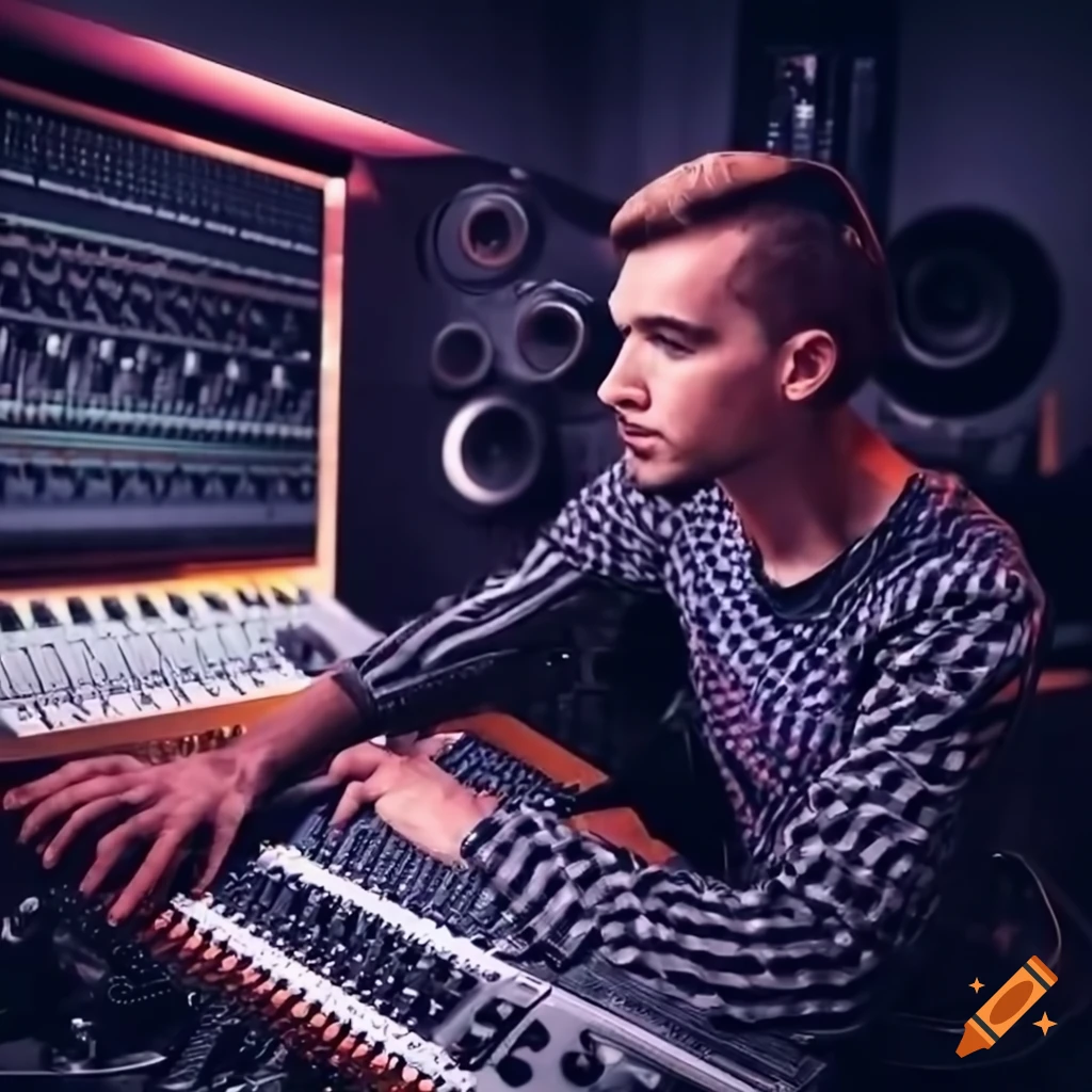 professional recording engineer in a studio