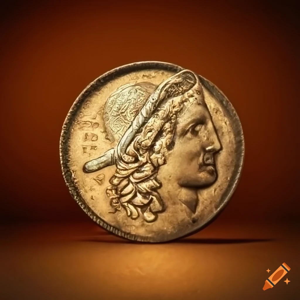 antique coin with intricate design