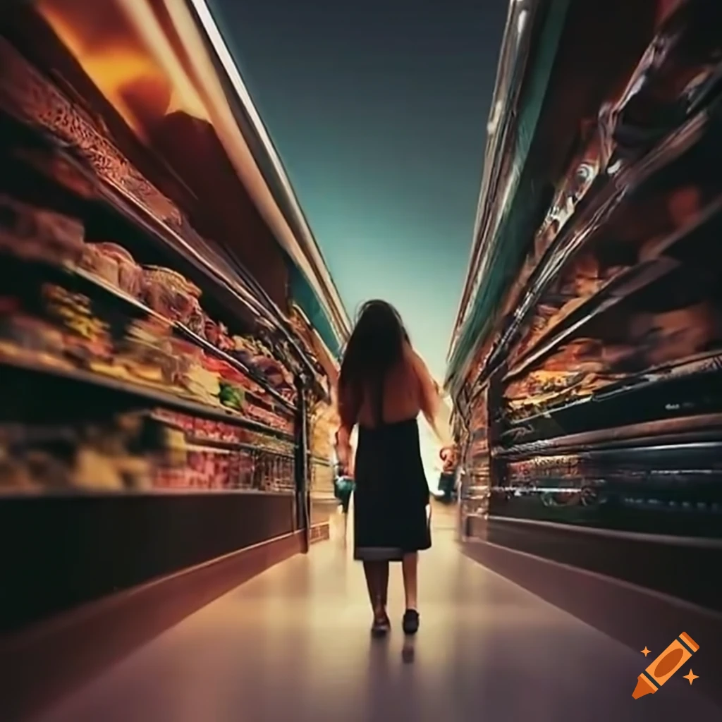 woman shopping at a grocery store