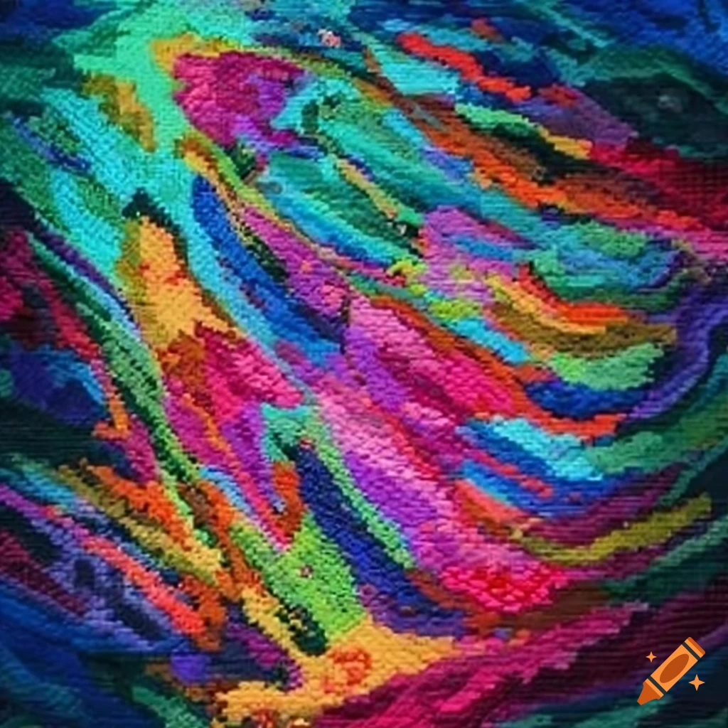 vibrant cross-stitch quilt design