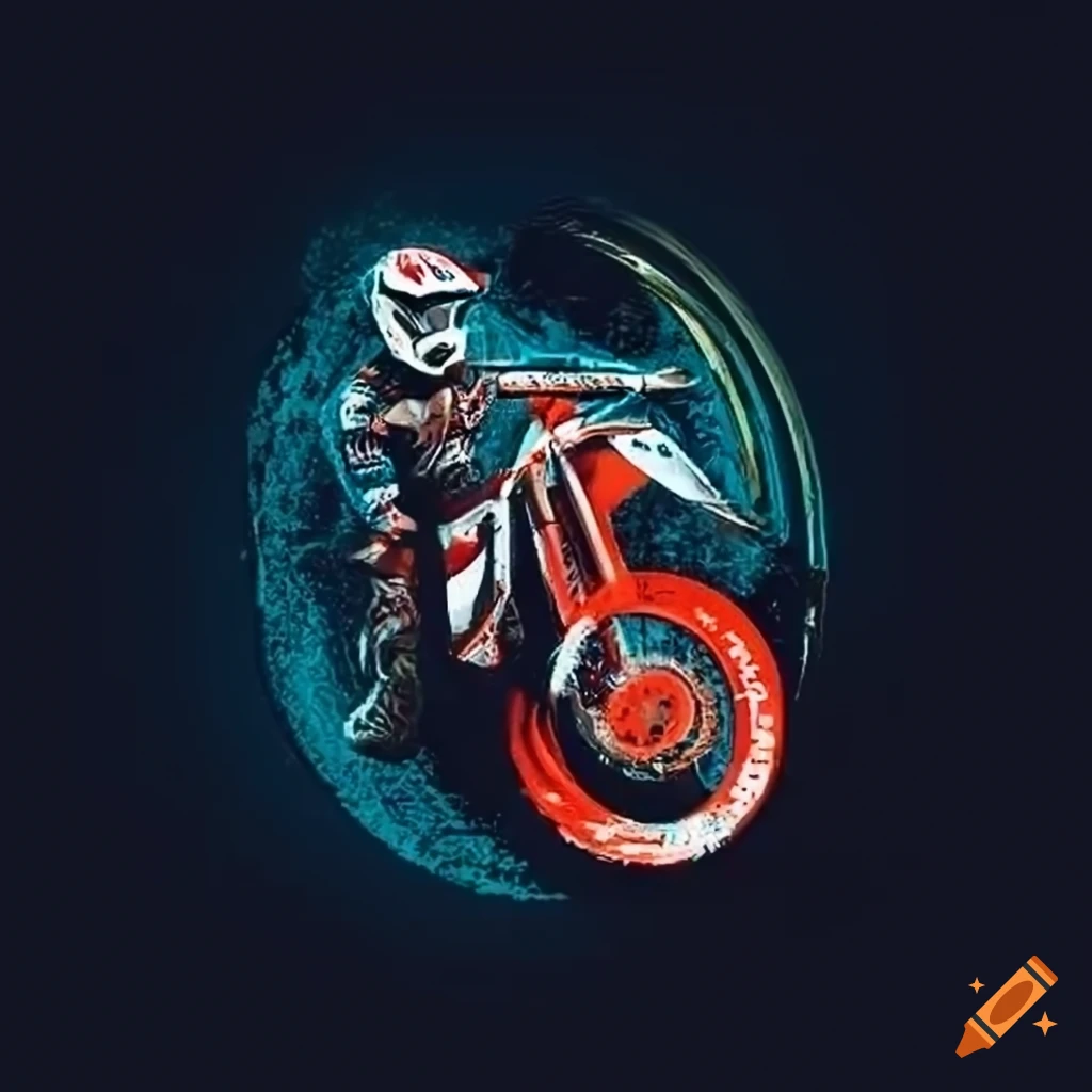 logo for Grodno Enduro Team with motocross theme