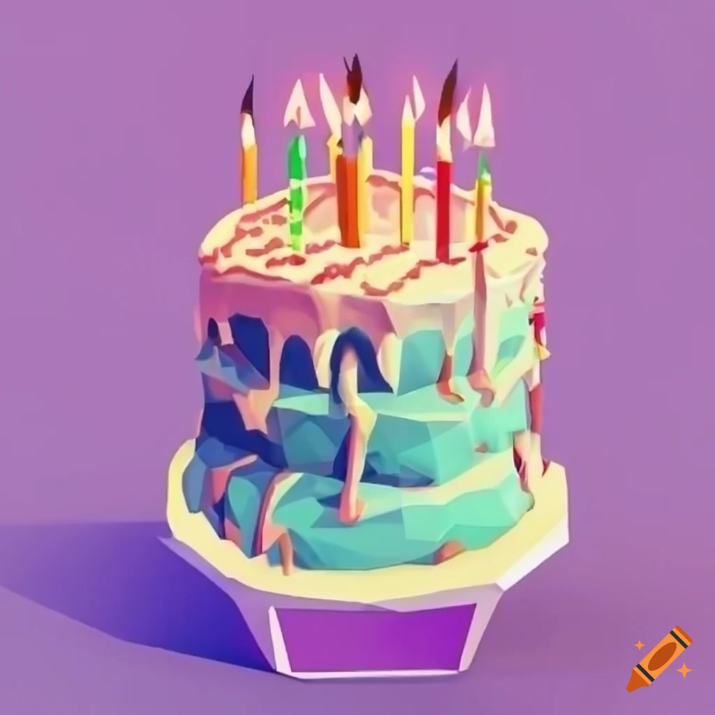 Chocolate Birthday Cake 3D Illustration 12986913 PNG