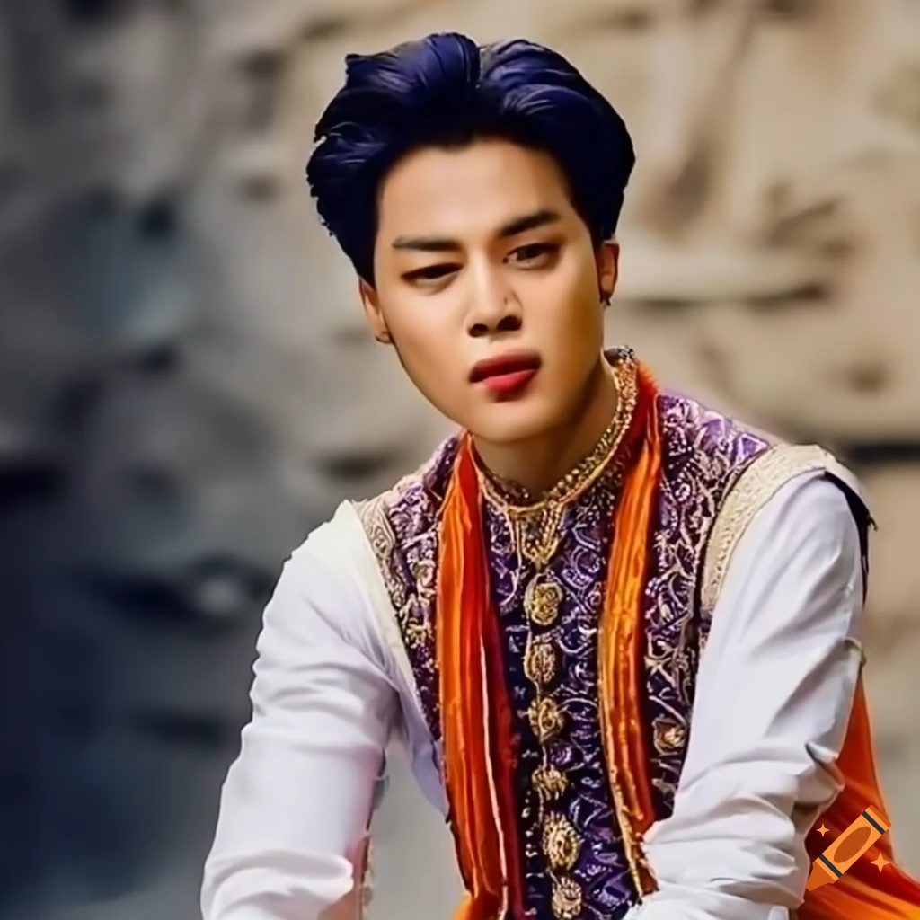 Jimin in traditional Indian men attire