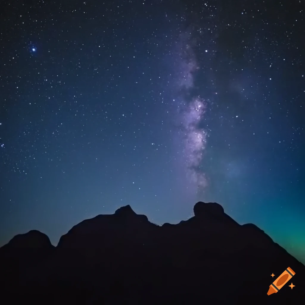 improved high-resolution night sky with moon and stars