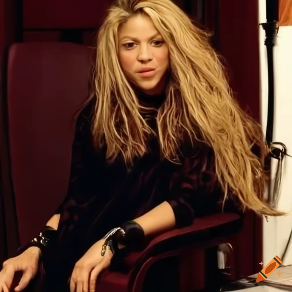 Shakira getting her hair cut in a salon