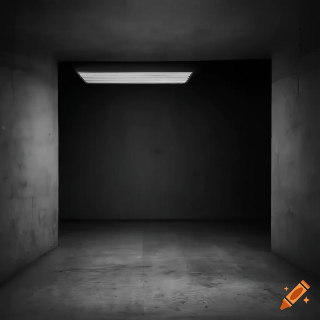 surveillance room with cameras in concrete walls