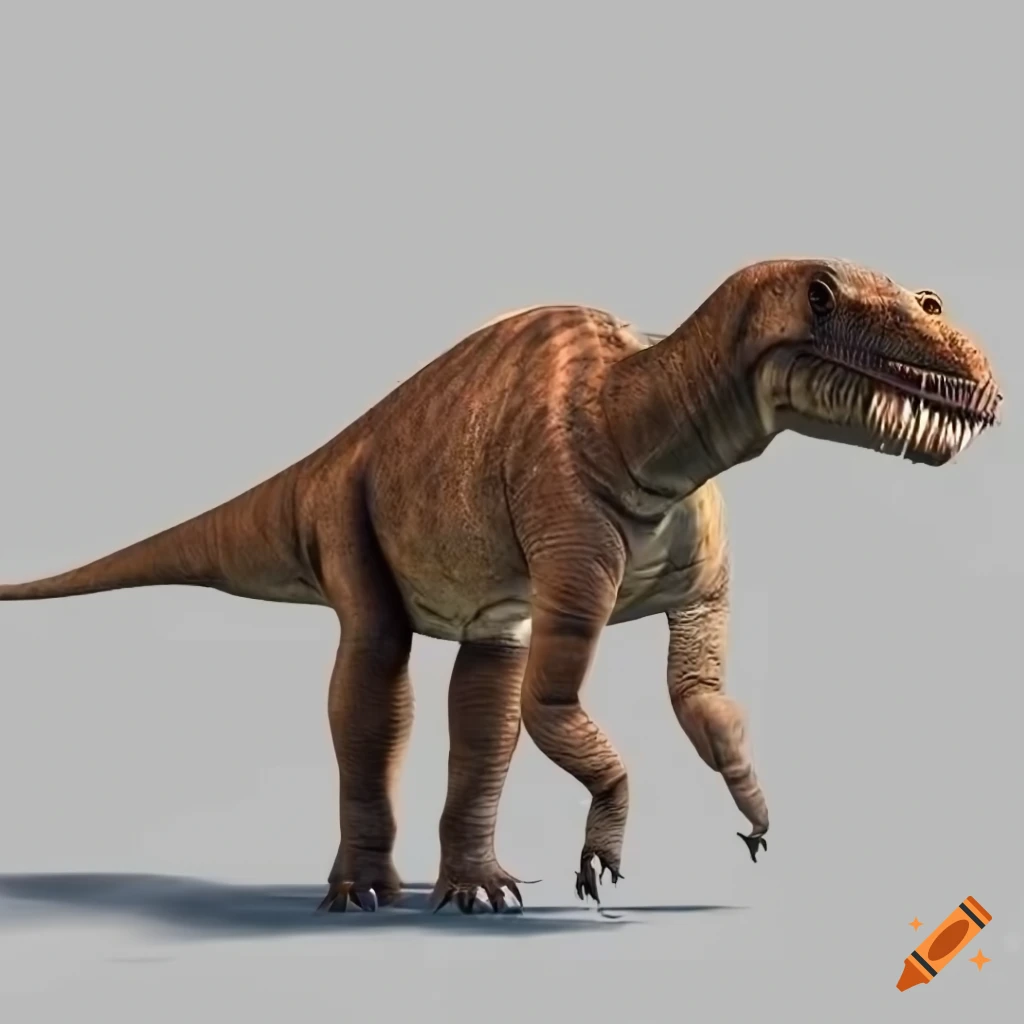 scientific illustration of Iguanodon bernissartensis dinosaur