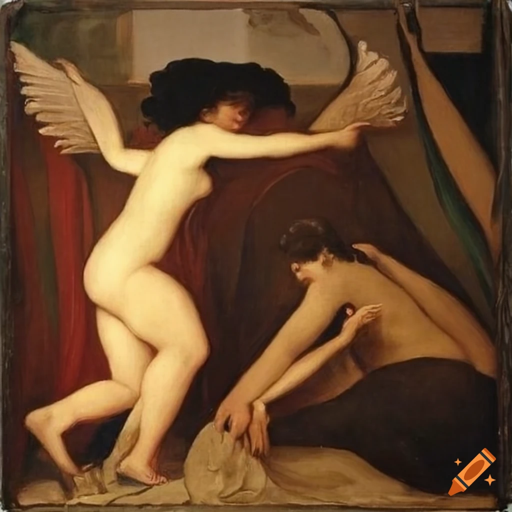 allegory of lies in Böcklin style