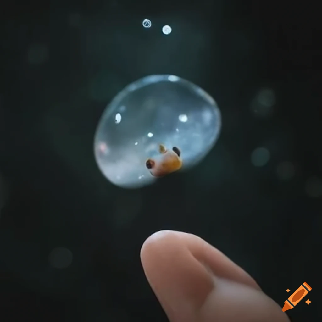 tiny animals in a bubble space