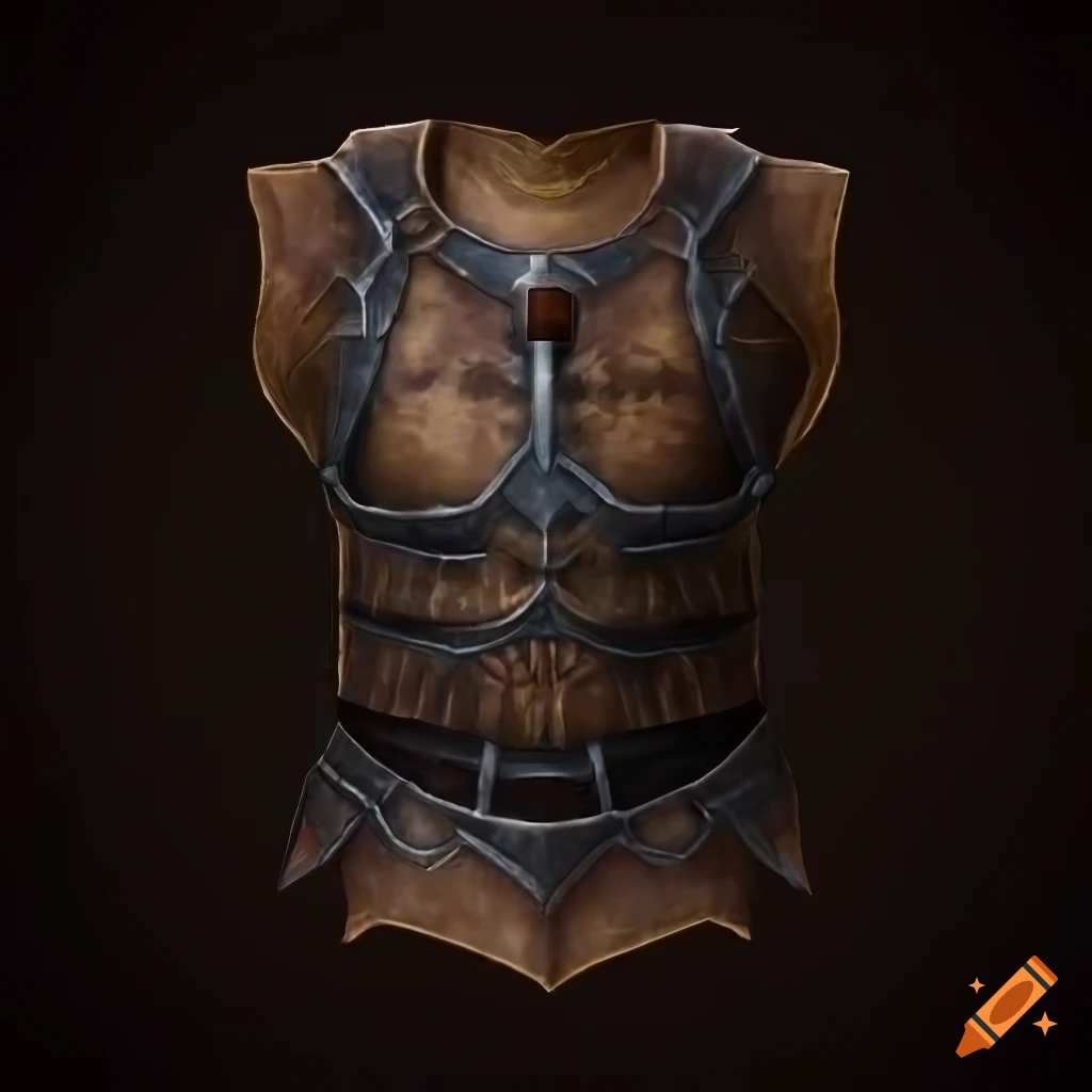 artistic texture of a light chestplate for a fantasy ranger