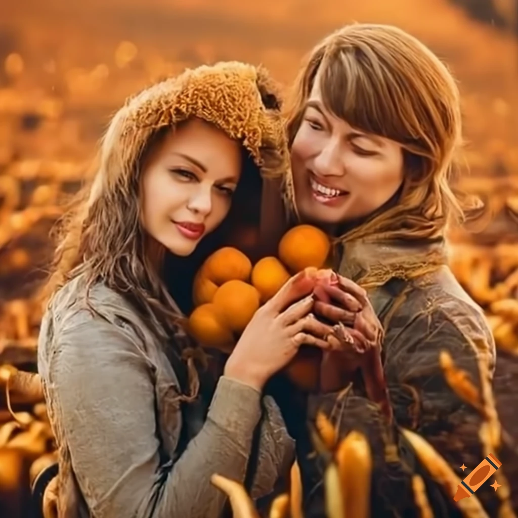 couple harvesting a bountiful crop