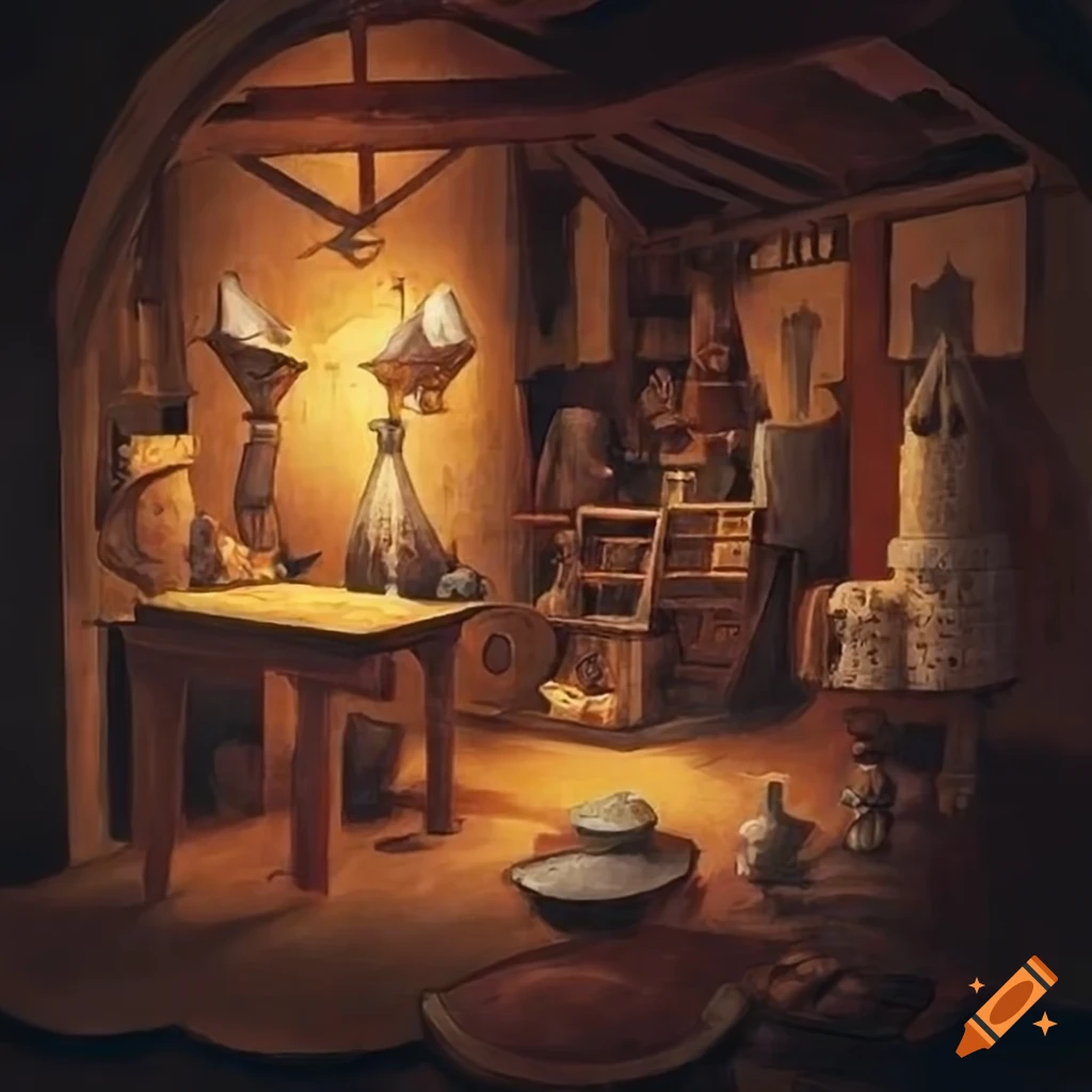 medieval shop illustration