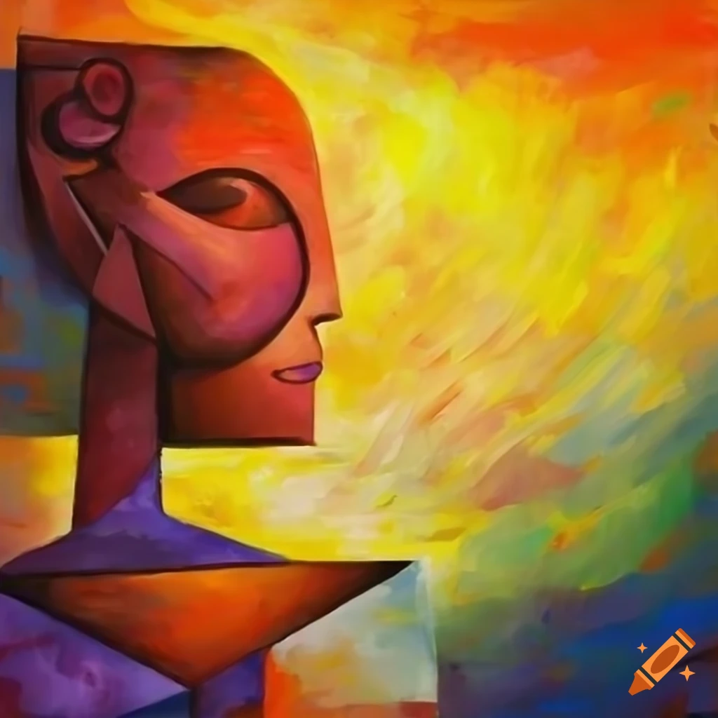 cubist painting depicting nature