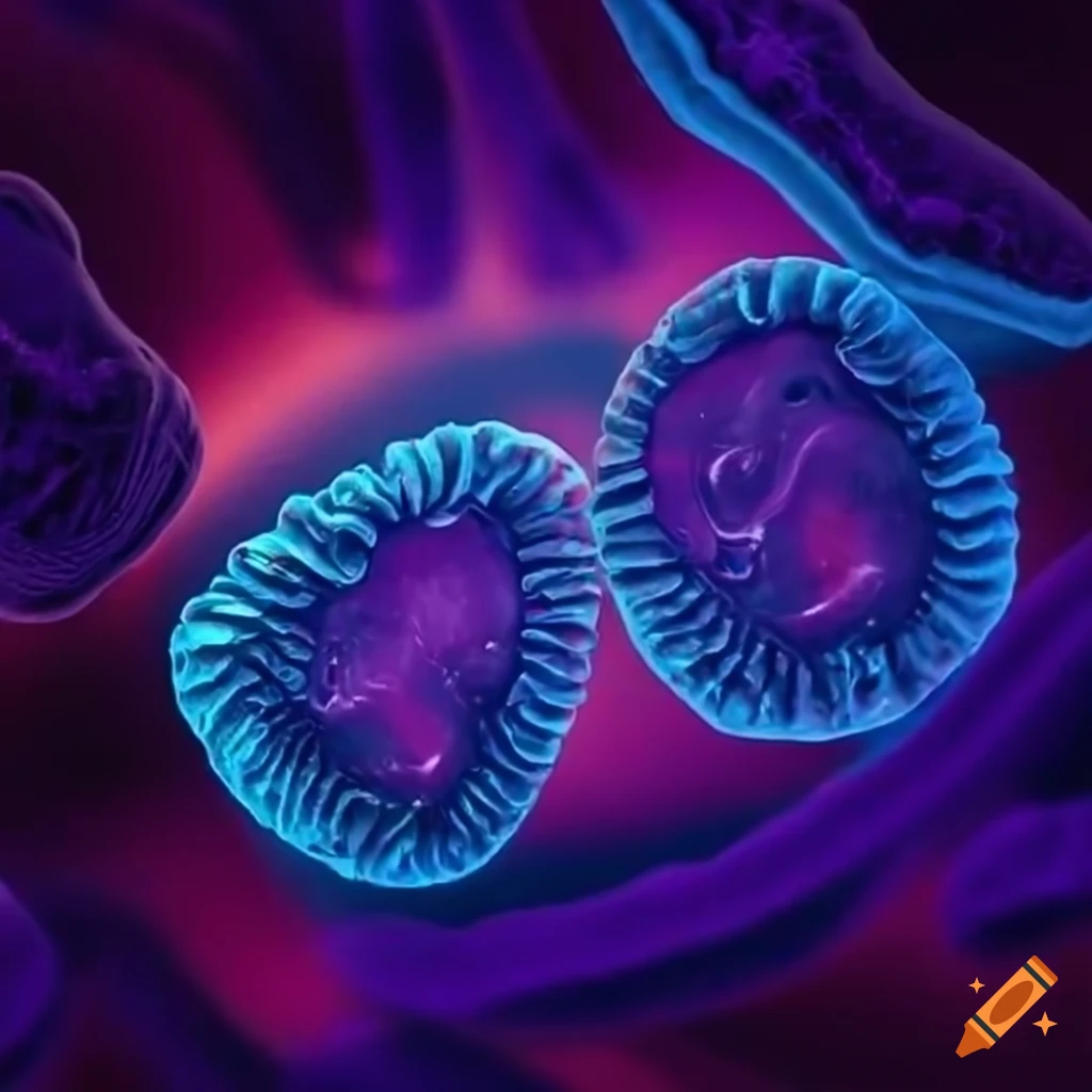 illustration of a mitochondria factory