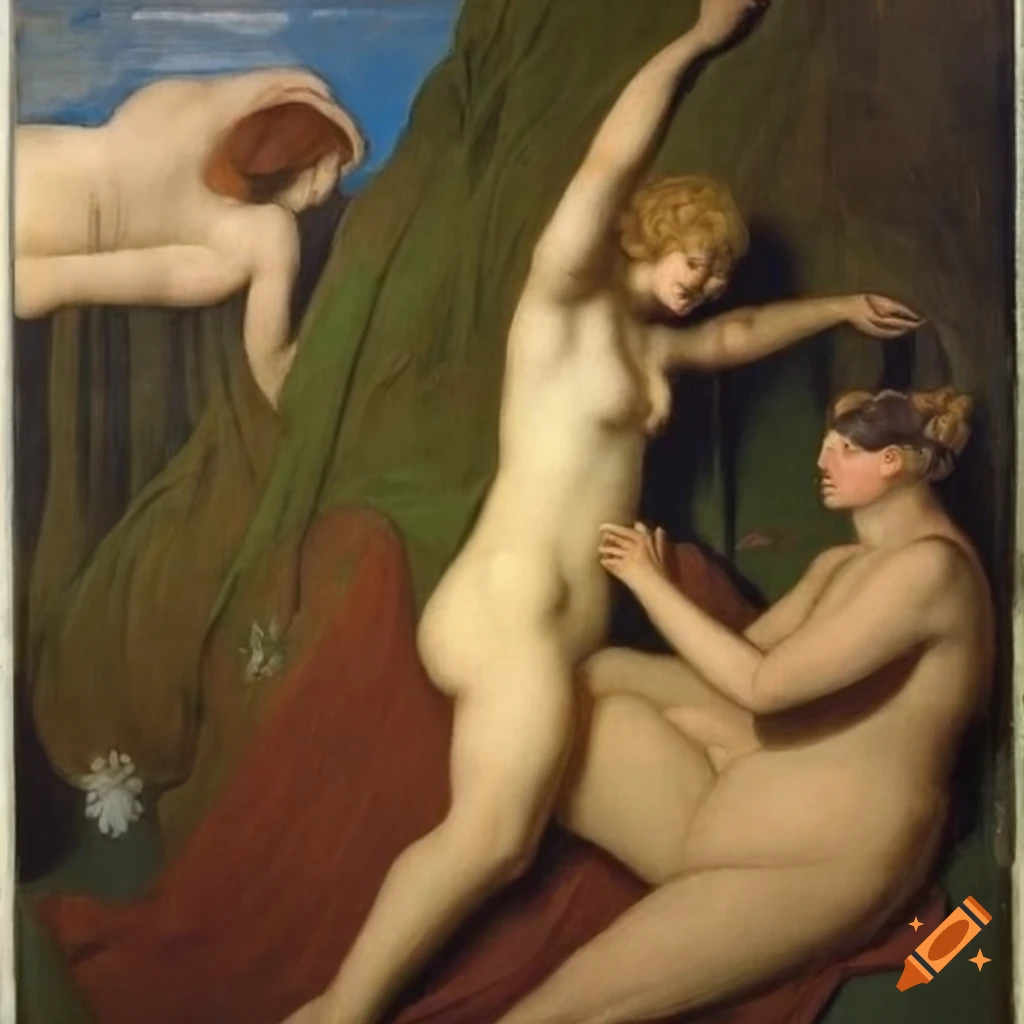 allegory of lies in Böcklin style