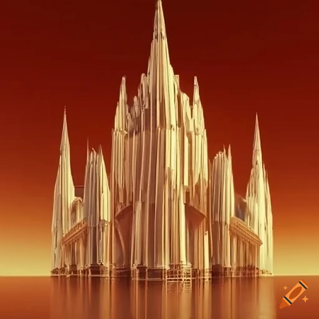 intricate skyscraper with onion dome tipped spires