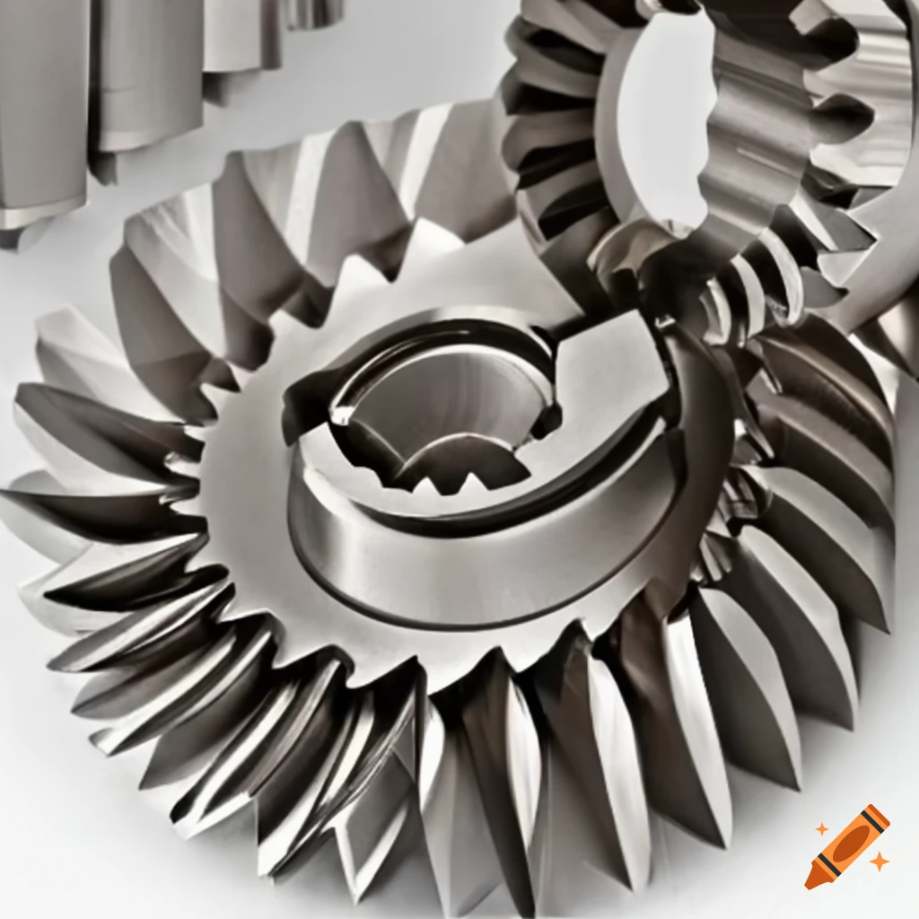helical spiral bevel gear set