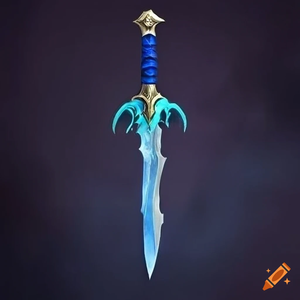 blue-bladed fantasy dagger