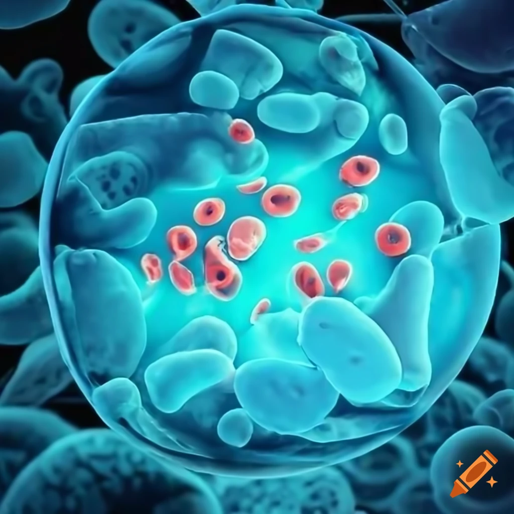 illustration of a mitochondria factory