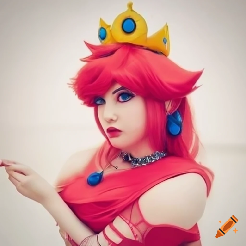 depiction of a gothic version of Princess Peach