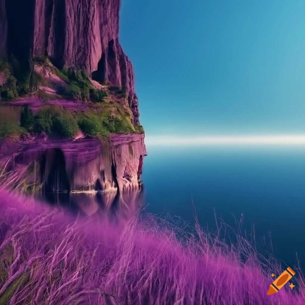 cliff overlooking a beautiful alien landscape