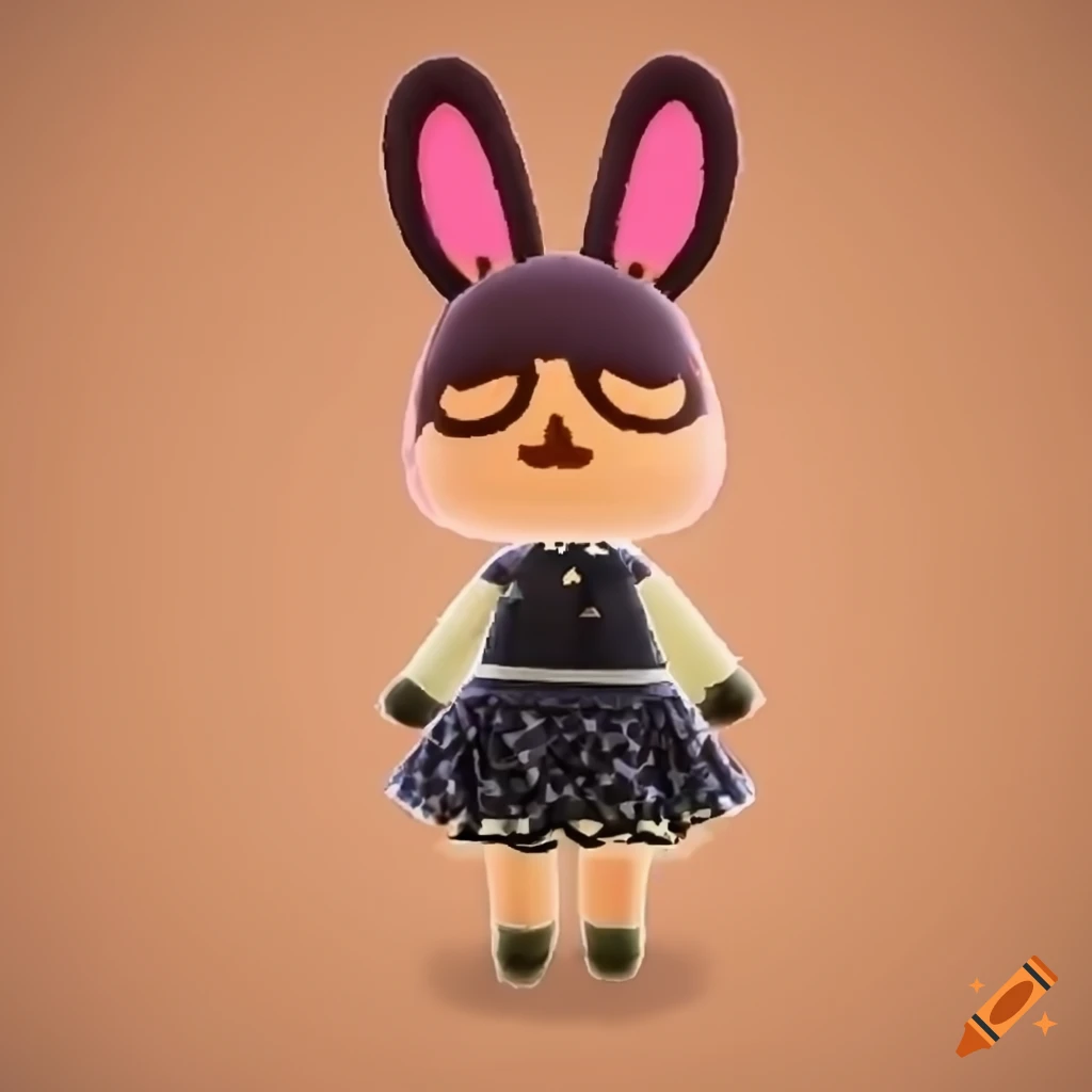 cute rabbit villager dressed as a pumpkin in Animal Crossing: New Horizons