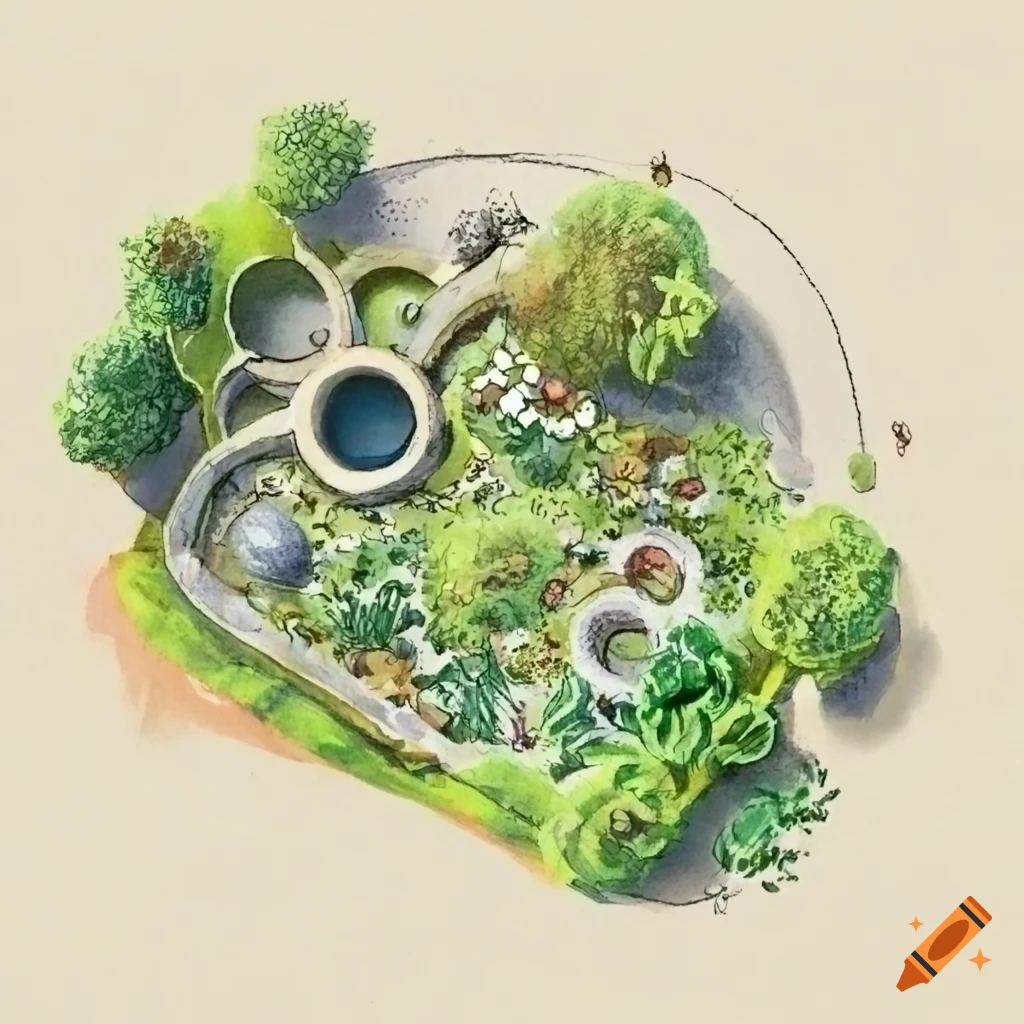 sketch of a garden plan