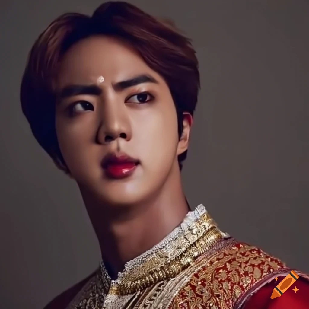 Bts Jin in Indian traditional men attire