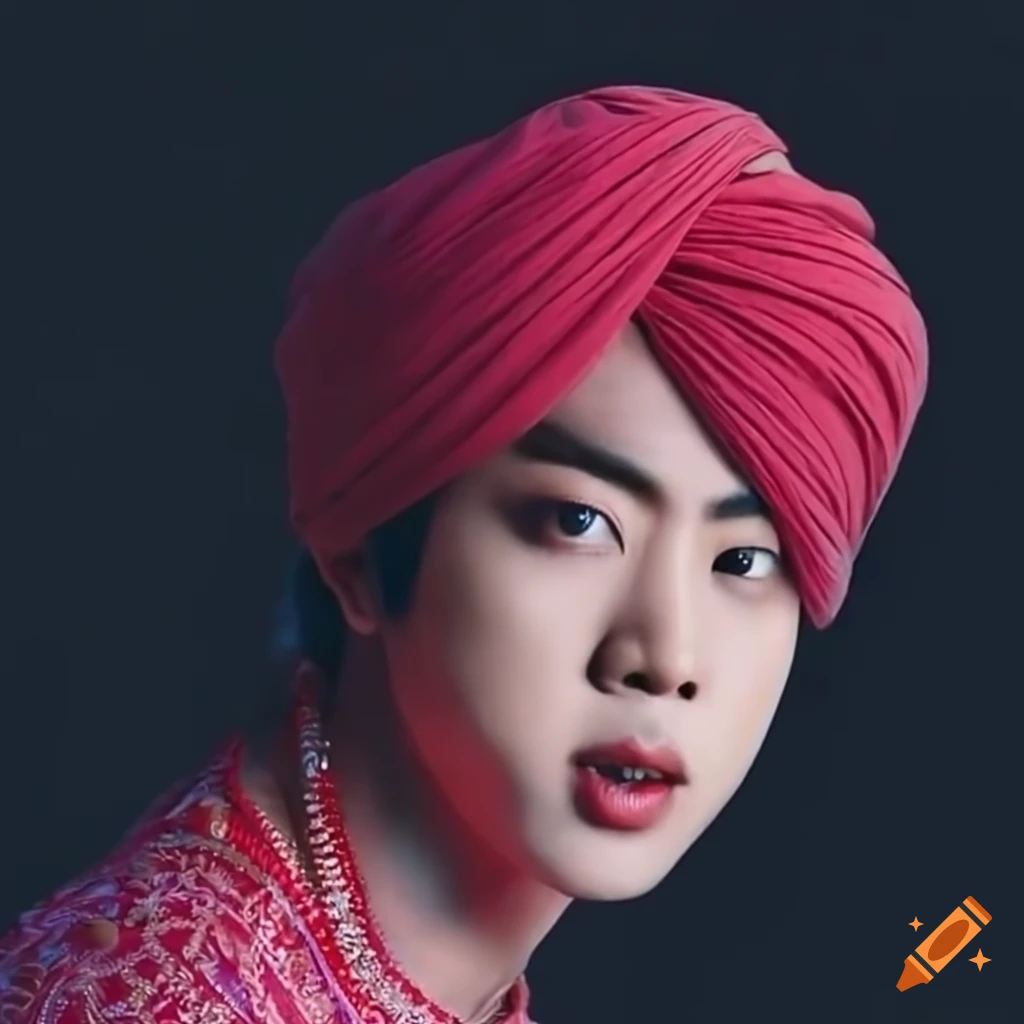 Bts Jin in traditional Indian attire