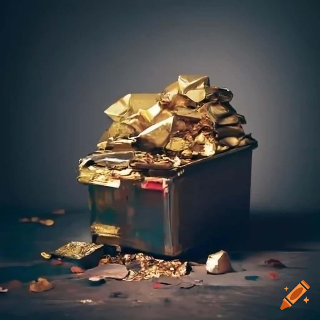 homeless man finding treasure in a dumpster