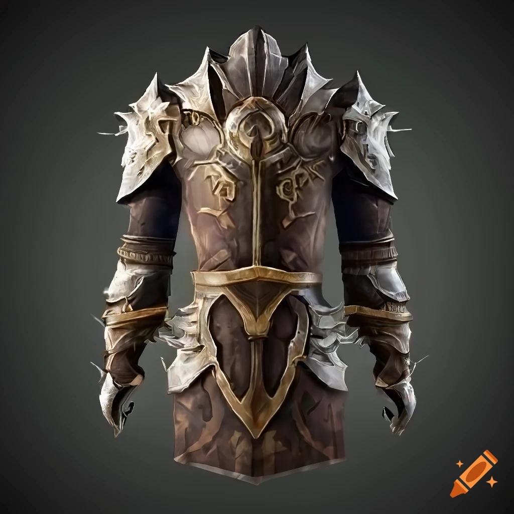 texture of shining chest armor for a fantasy mage