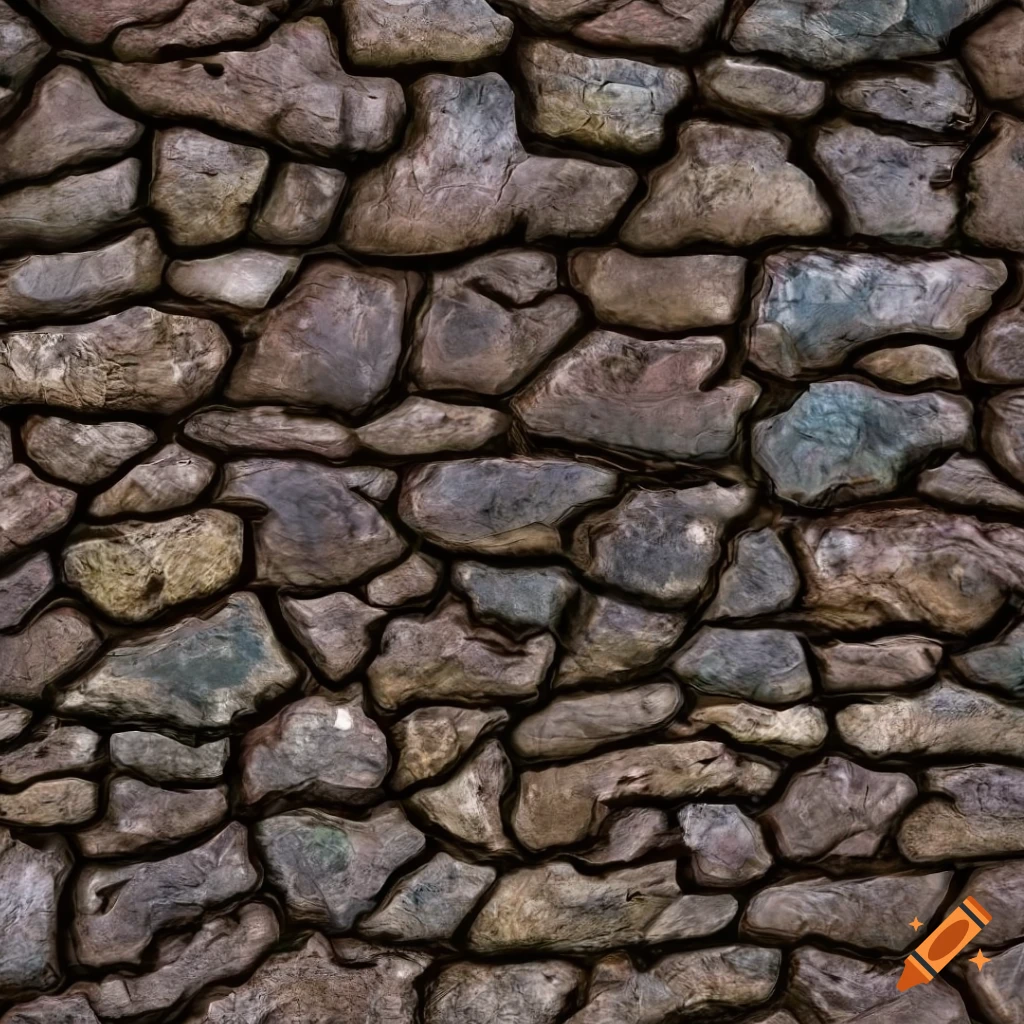 seamless texture of a worn stone path