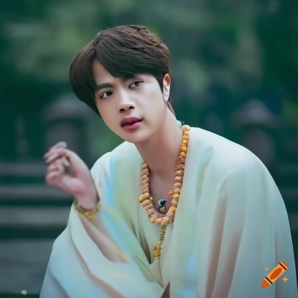 BTS Jin wearing South Indian traditional attire