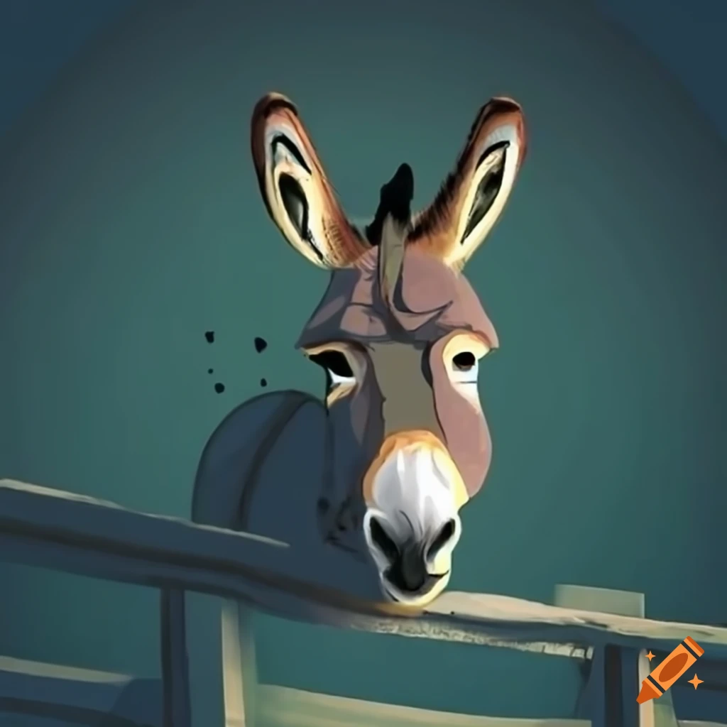 donkey on a bridge