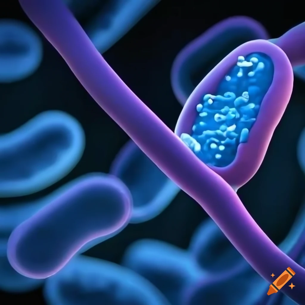 illustration of a mitochondria factory