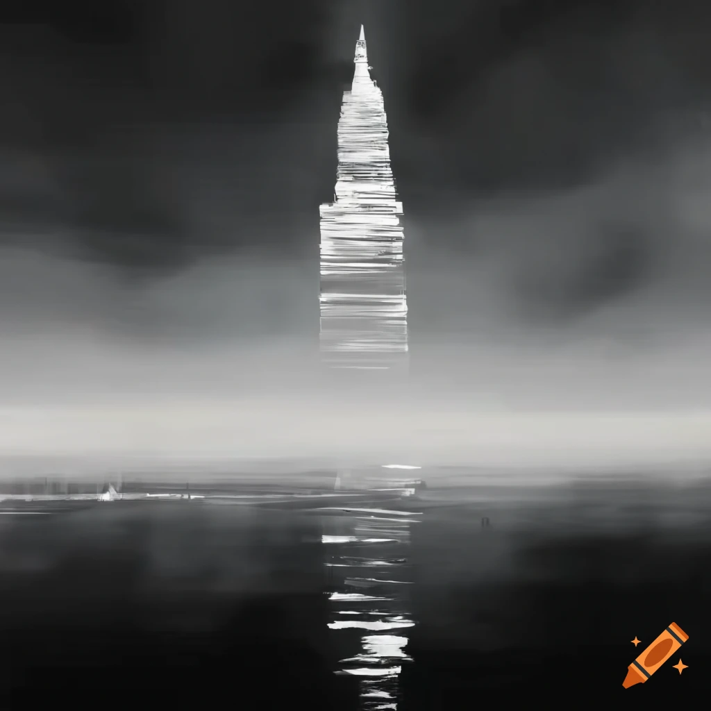 areal view of a skyscraper with dynamic background