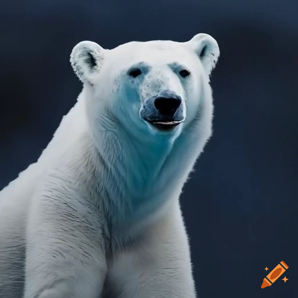 image of a battle scarred polar bear