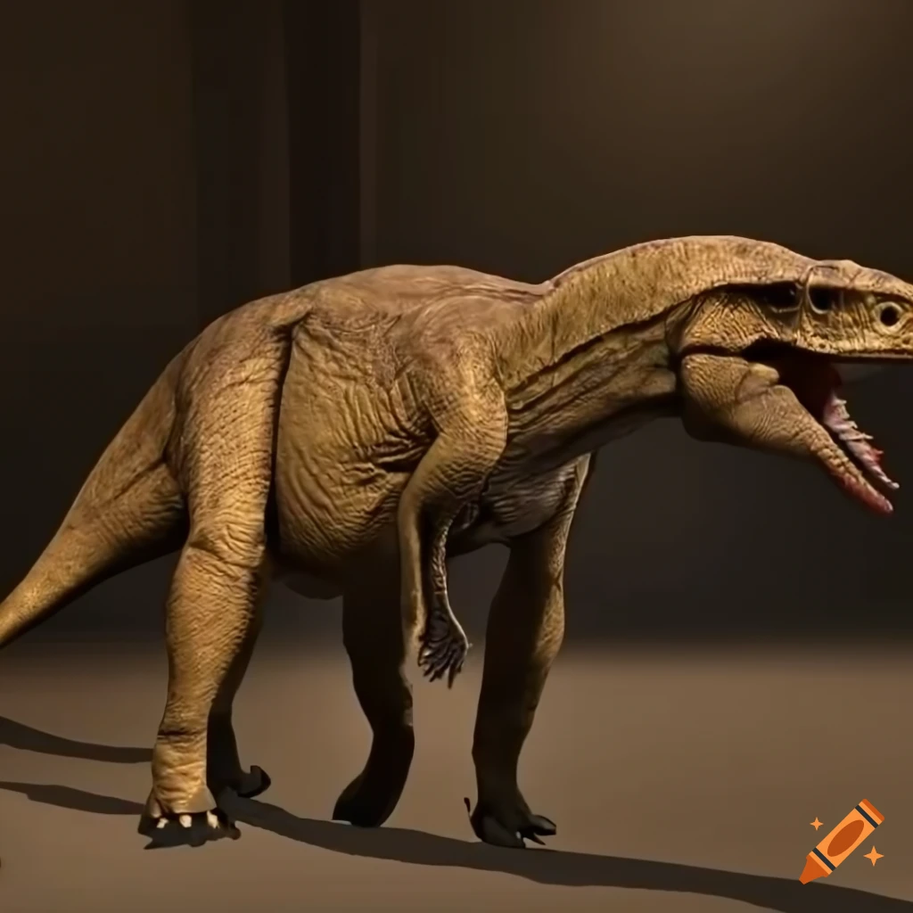 scientific illustration of Iguanodon bernissartensis dinosaur