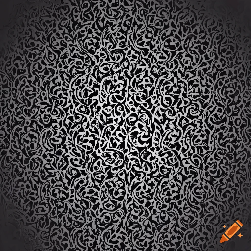 monochrome vine pattern template