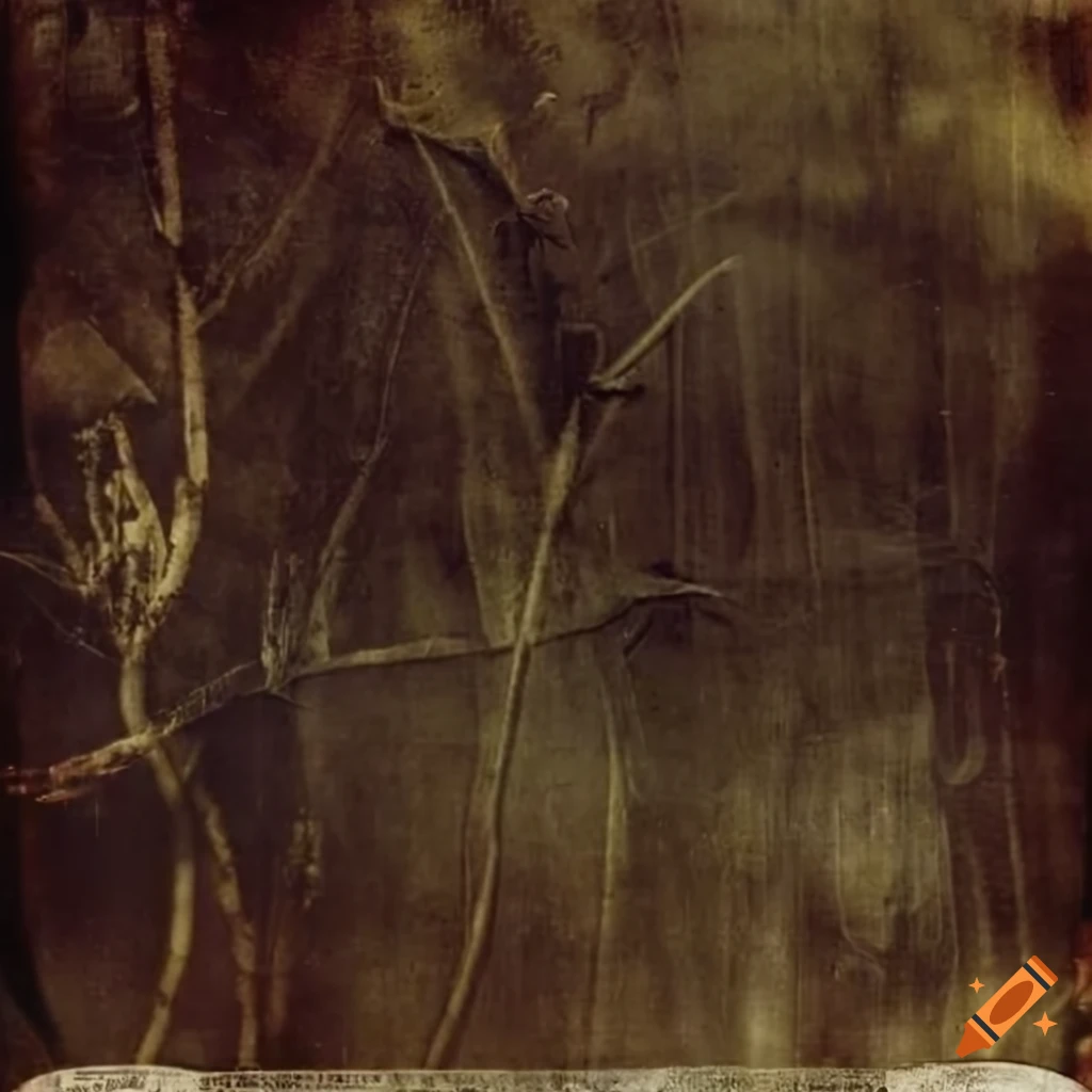 vintage scratched film photo of a newspaper clipping about gardening
