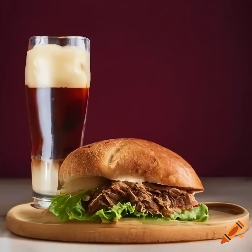 delicious shredded pork sandwich with lettuce and mayonnaise