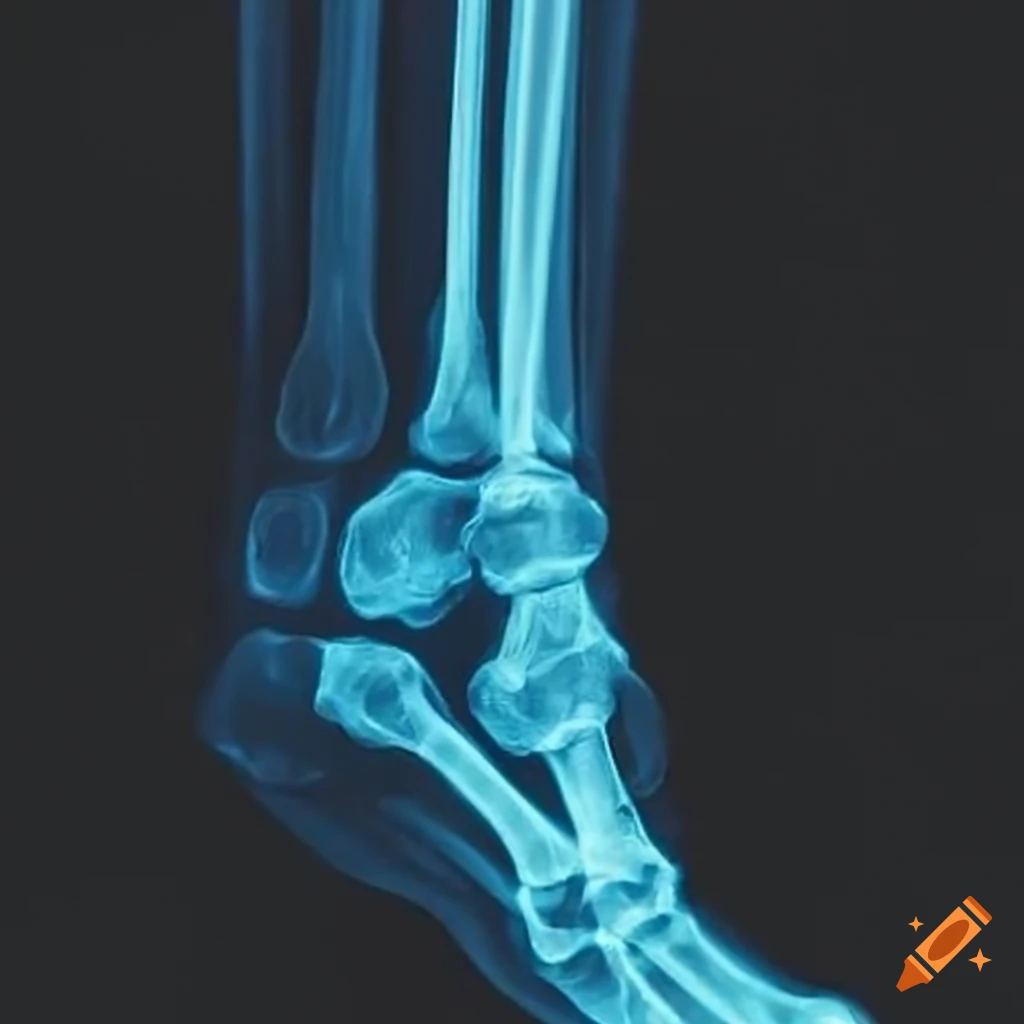 X-ray of a rolled ankle