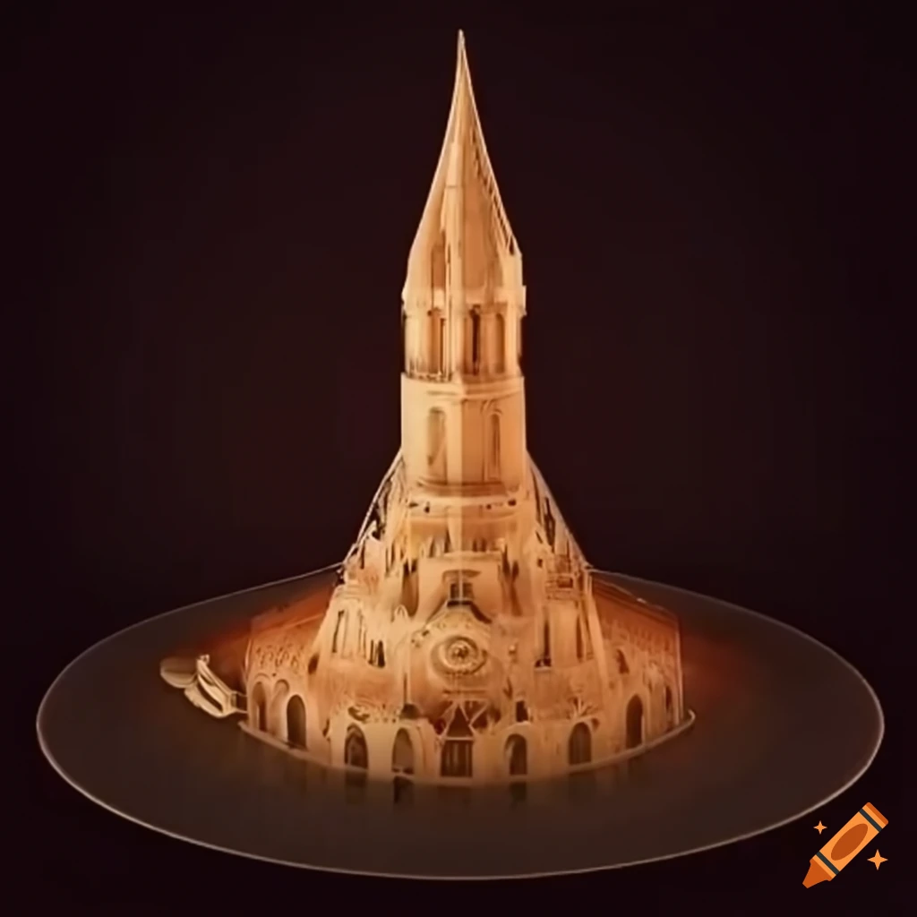 art deco skyscraper with onion dome tipped spires