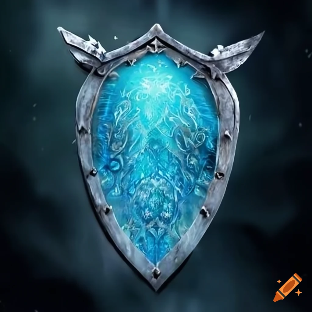 frozen shield in a fantasy setting