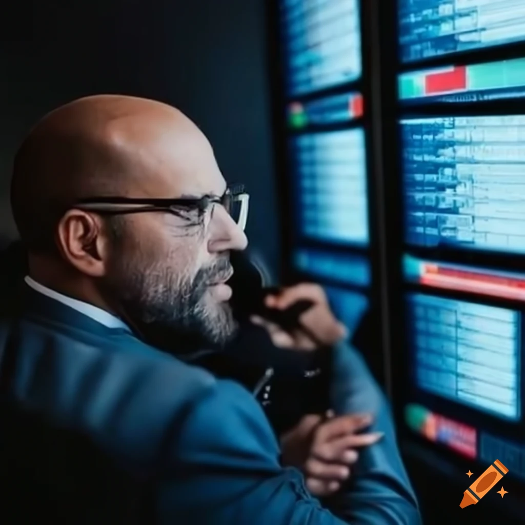 portrait of a boss in a trading room